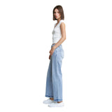 Mid Rise Loose Straight Ankle Jean