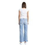 Mid Rise Loose Straight Ankle Jean