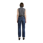 High Rise Raw Hem Ankle Straight Leg Jean - Denny's