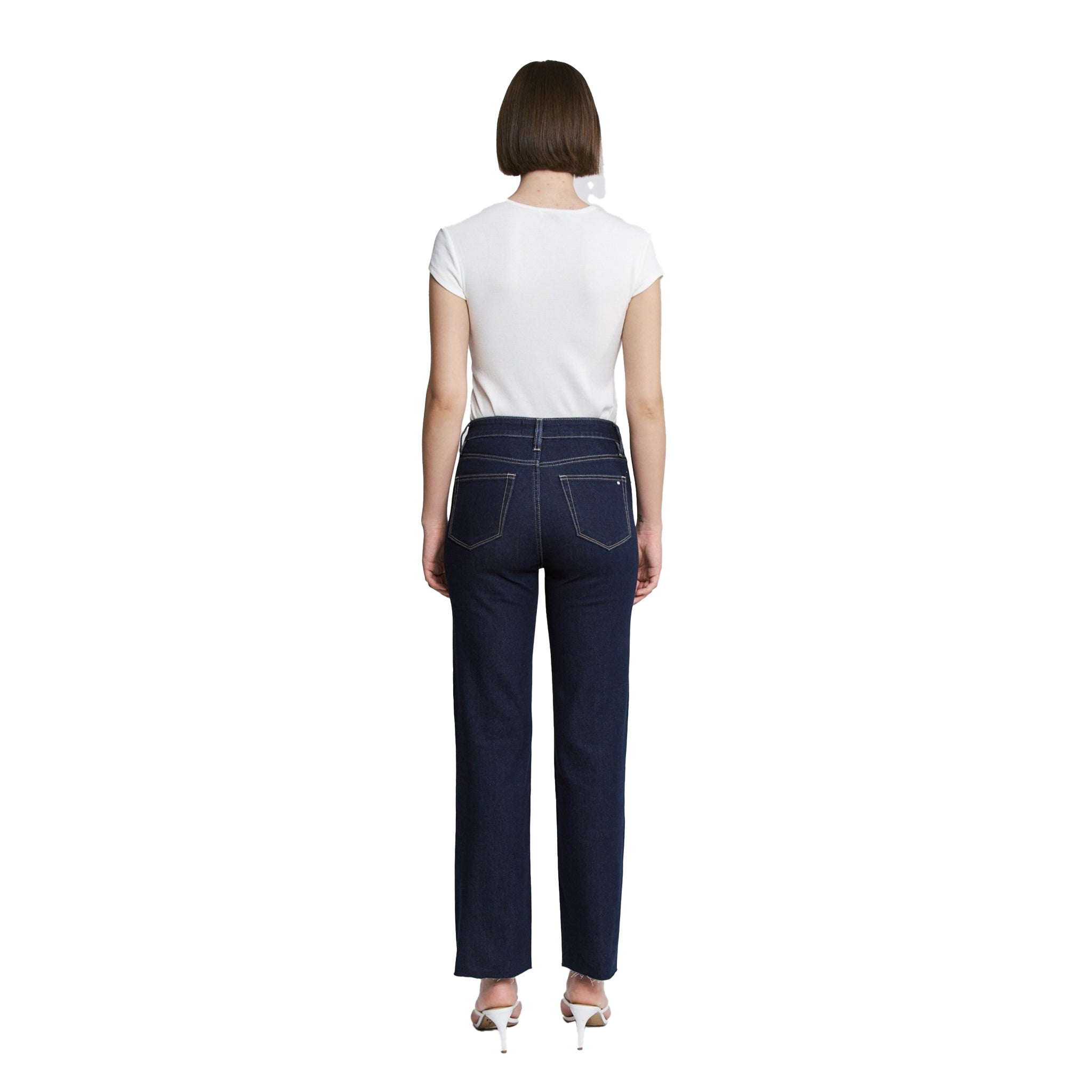 High Rise 29" Length Straight Ankle Jean - Denny's