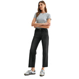 Mid Rise Ankle Straight Leg