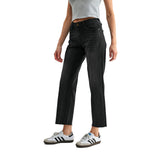 Mid Rise Ankle Straight Leg