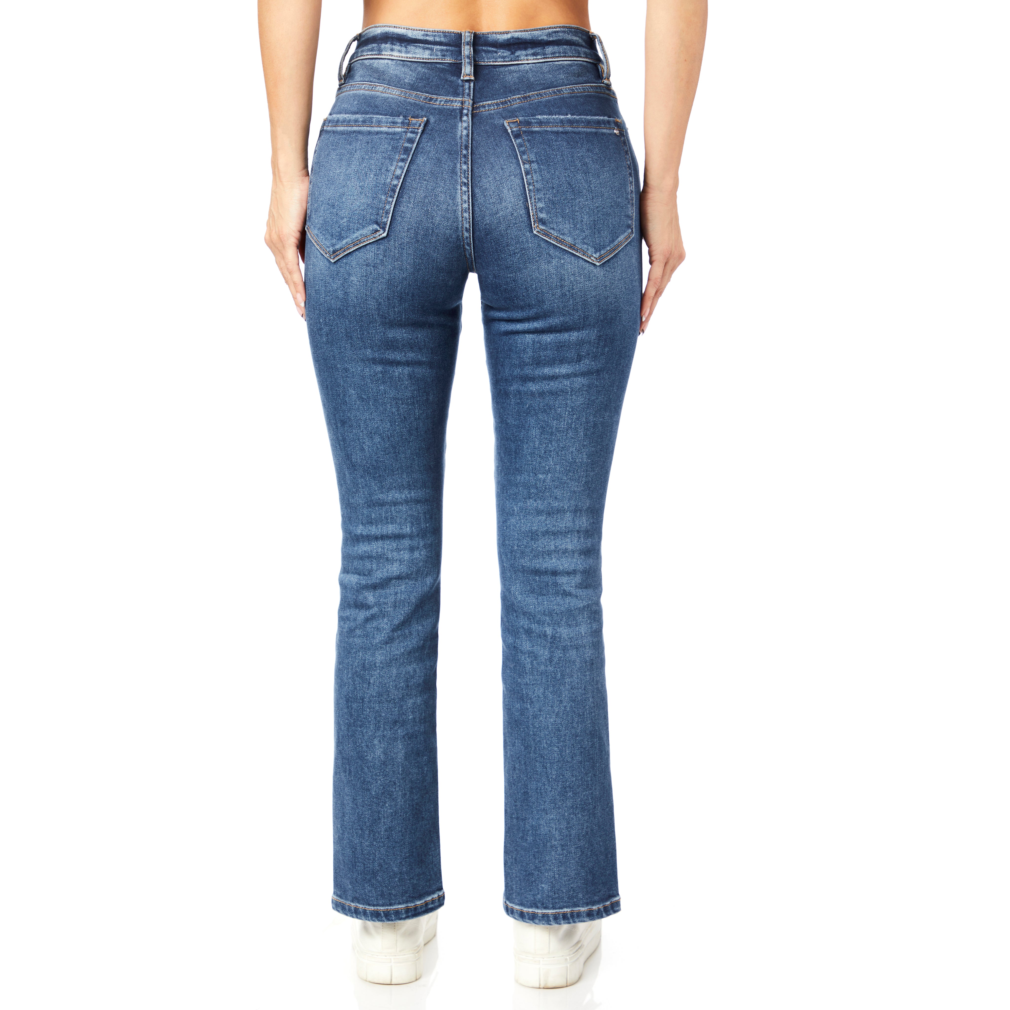 Mid Rise Slim Crop Straight Jean - Denny's