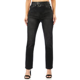 Criss Cross High Rise Slim Straight Jean - Denny's