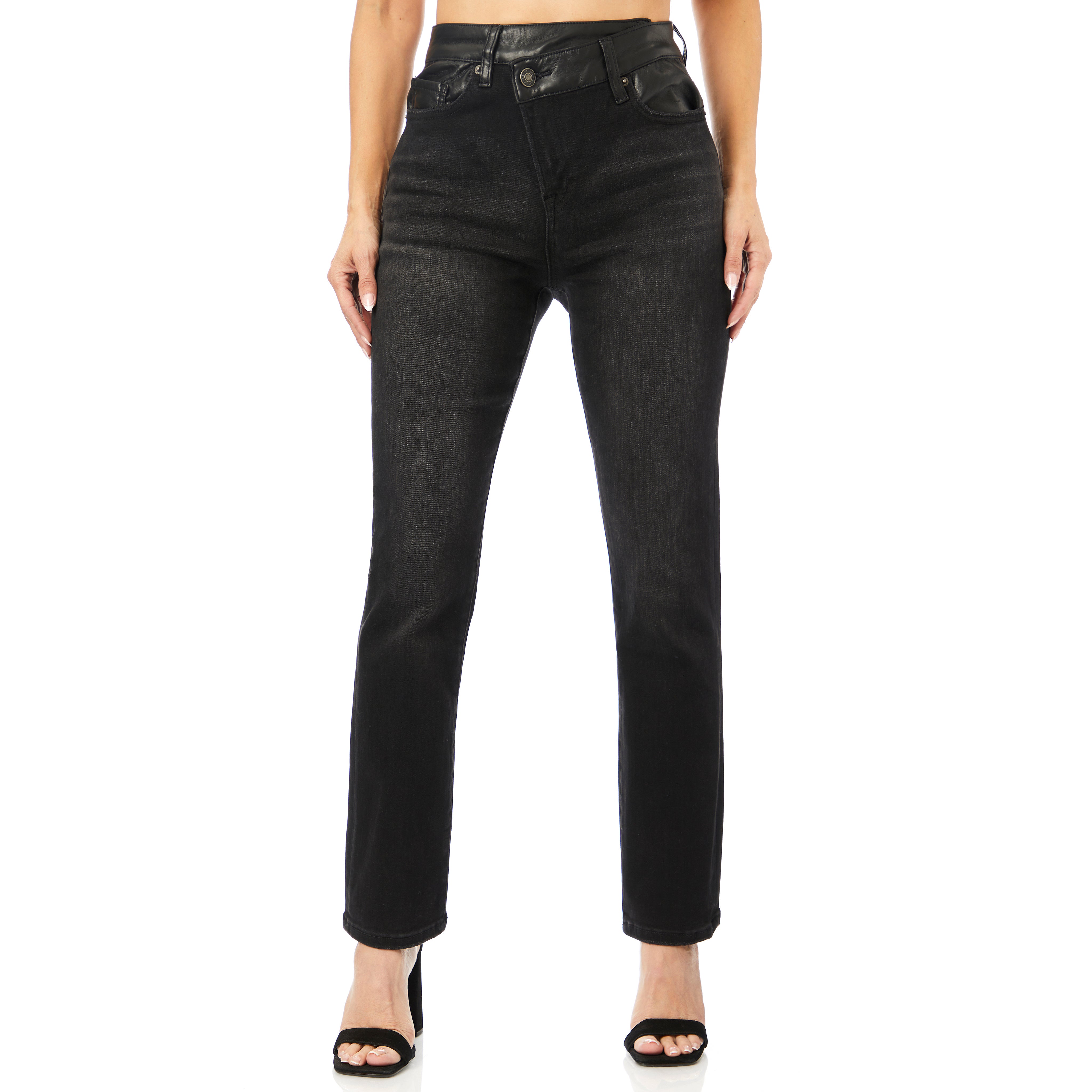 Criss Cross High Rise Slim Straight Jean - Denny's