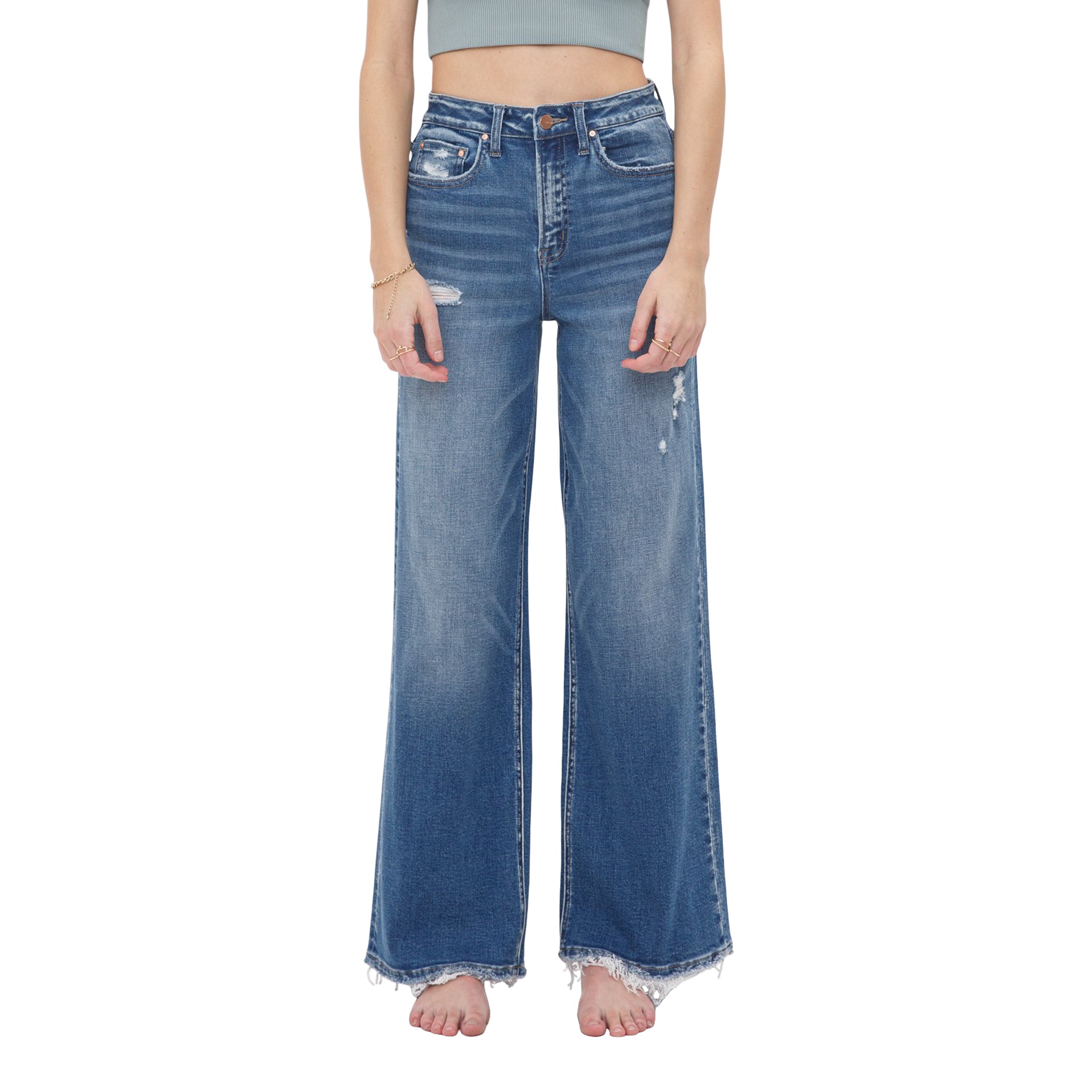 High Rise Wide Leg Jean - Denny's