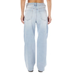 High Rise Knee Slit WIde Leg Jean - Denny's