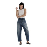 High Rise Slit Pkt Barrel Leg Jean - Denny's