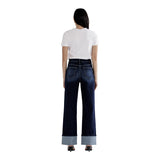 High Rise Wide Cuff Hem Jean - Denny's