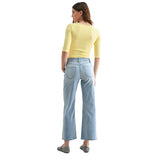 Mid Rise Ankle Wide Leg