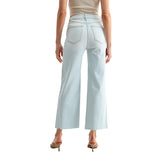 Raw Hem Crop Wide Leg w/ Front Pkt