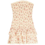 Melina Vintage Bunches Smock Strapless Dress - Denny's