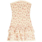Melina Vintage Bunches Smock Strapless Dress - Denny's
