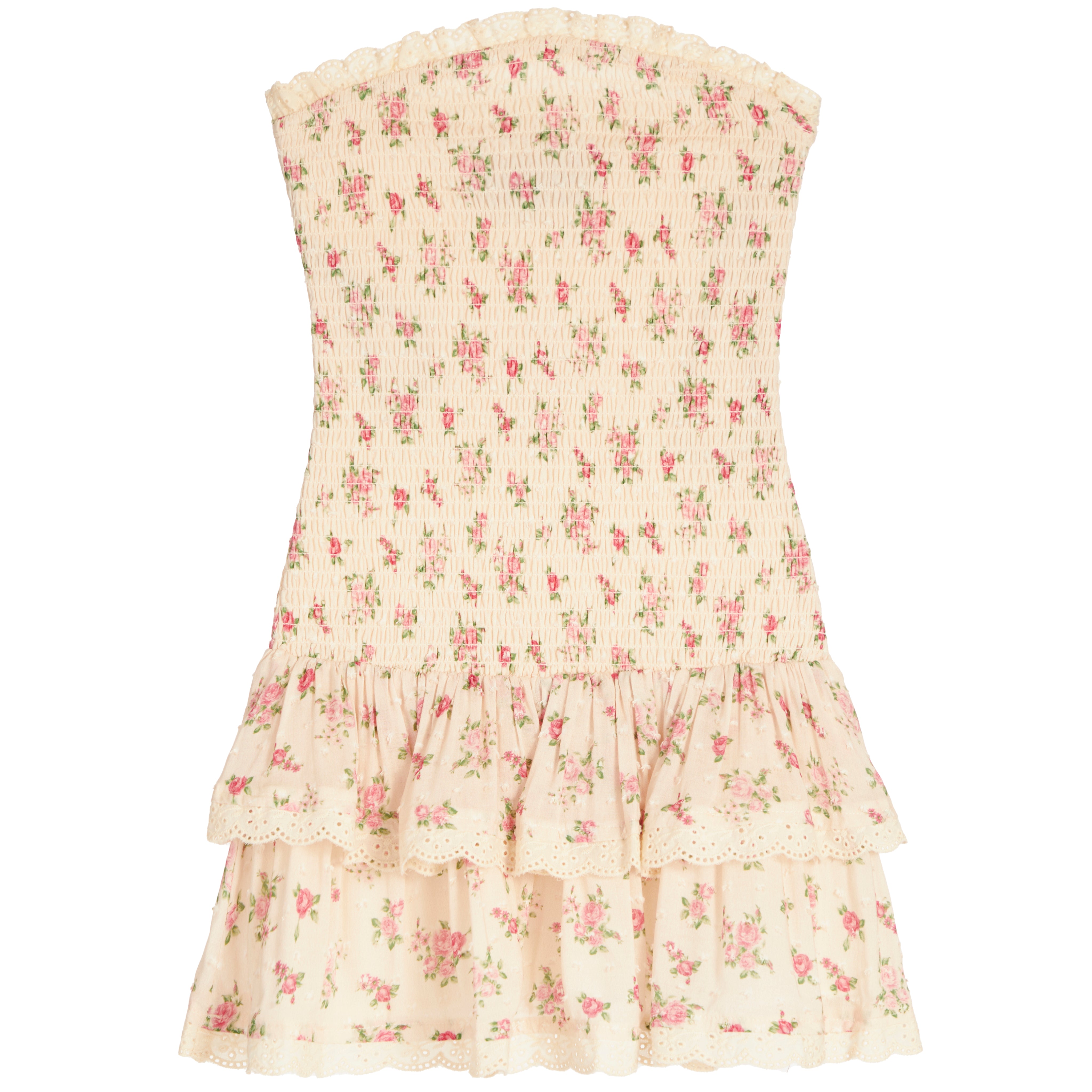 Melina Vintage Bunches Smock Strapless Dress - Denny's