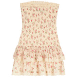 Melina Vintage Bunches Smock Strapless Dress - Denny's