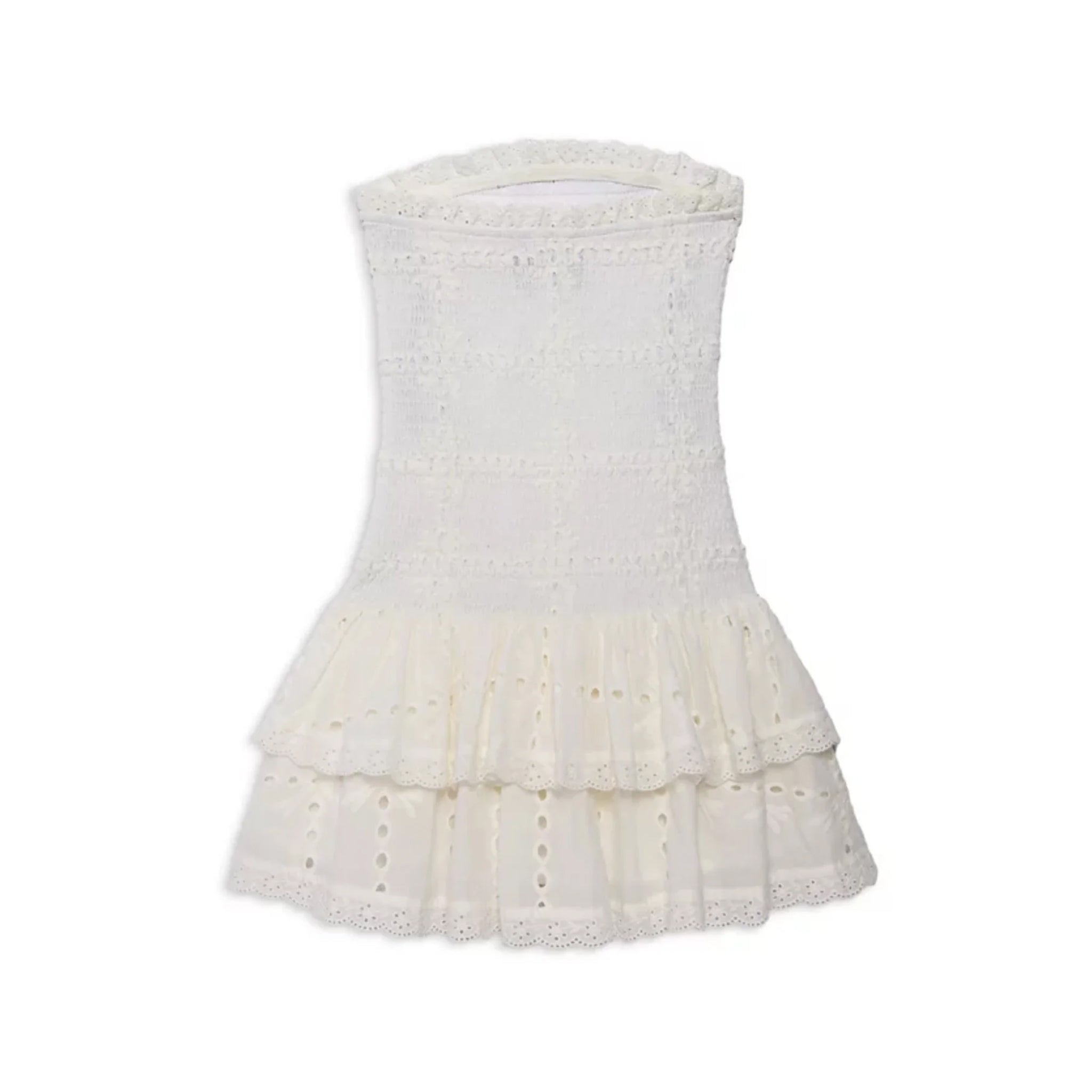 Melina Eyelet Smock Strapless Dress - Denny's