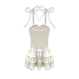 Meri Georgette Tie Shoulder Dress