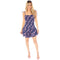 Meri Evening Blue Bouquet Floral Dress - Denny's