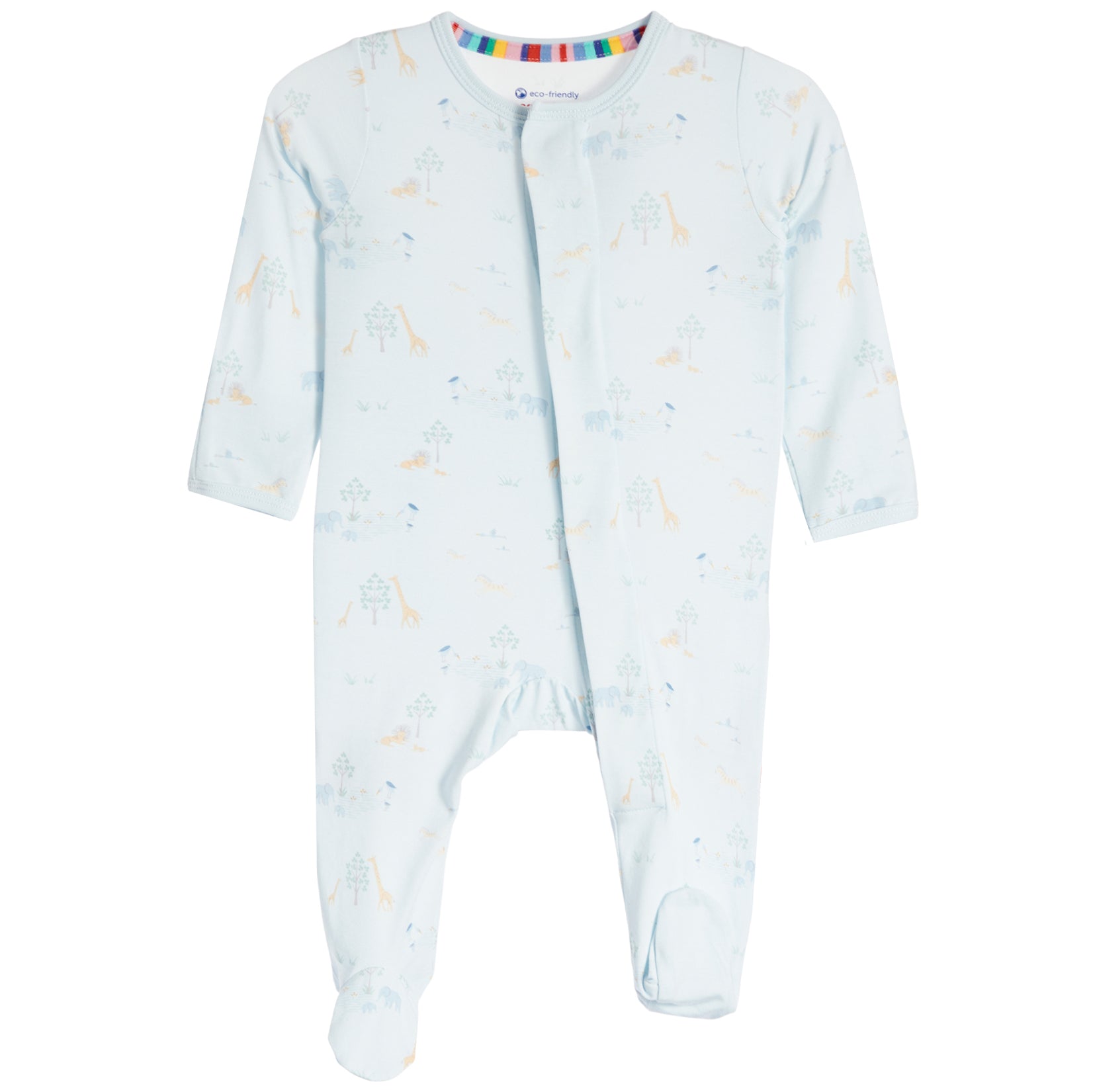 Serene Safari Blue Footie - Denny's