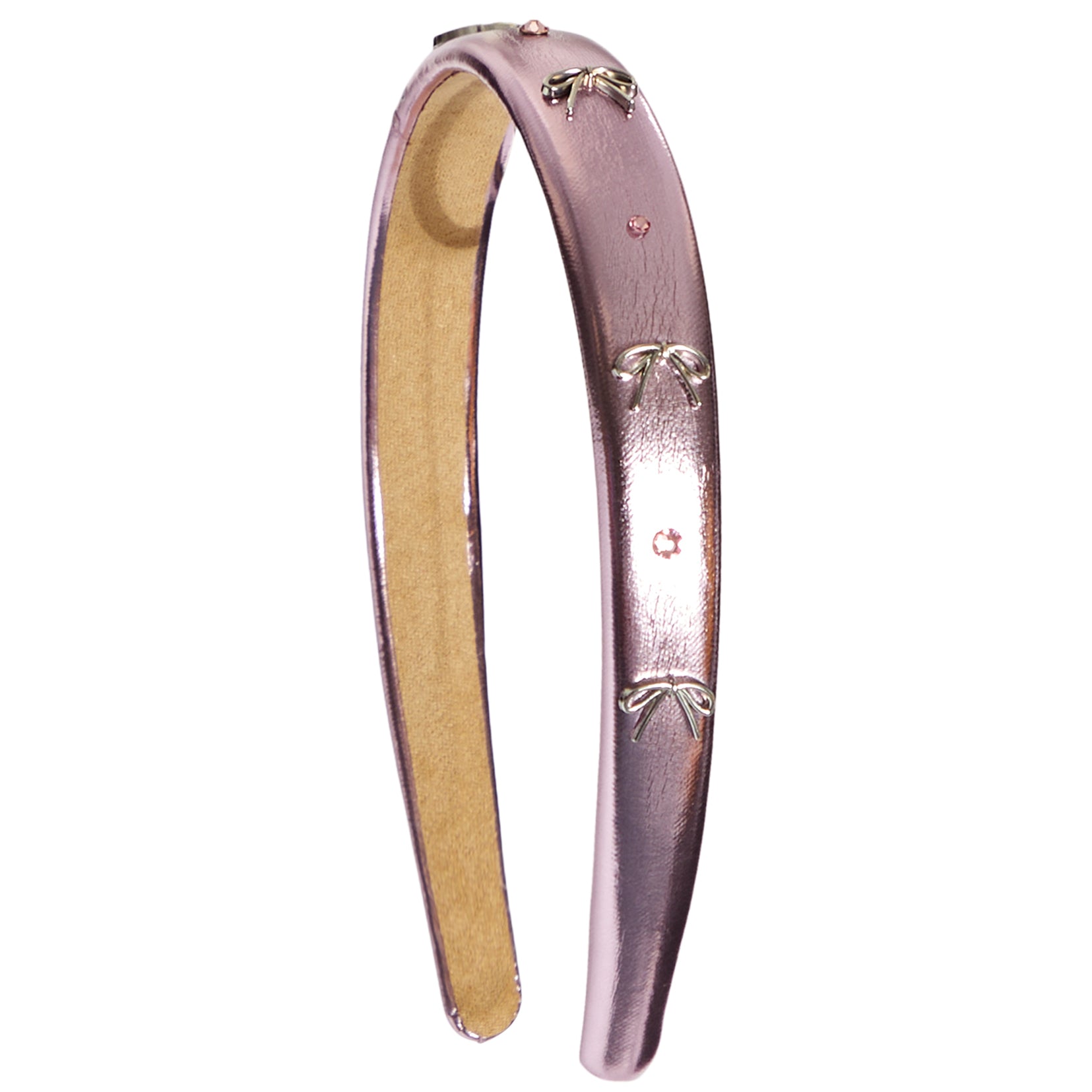 Metallic Bow and Crystal Headband - Denny's