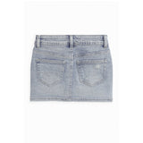 Miami Rhinestone Denim Mini Skirt