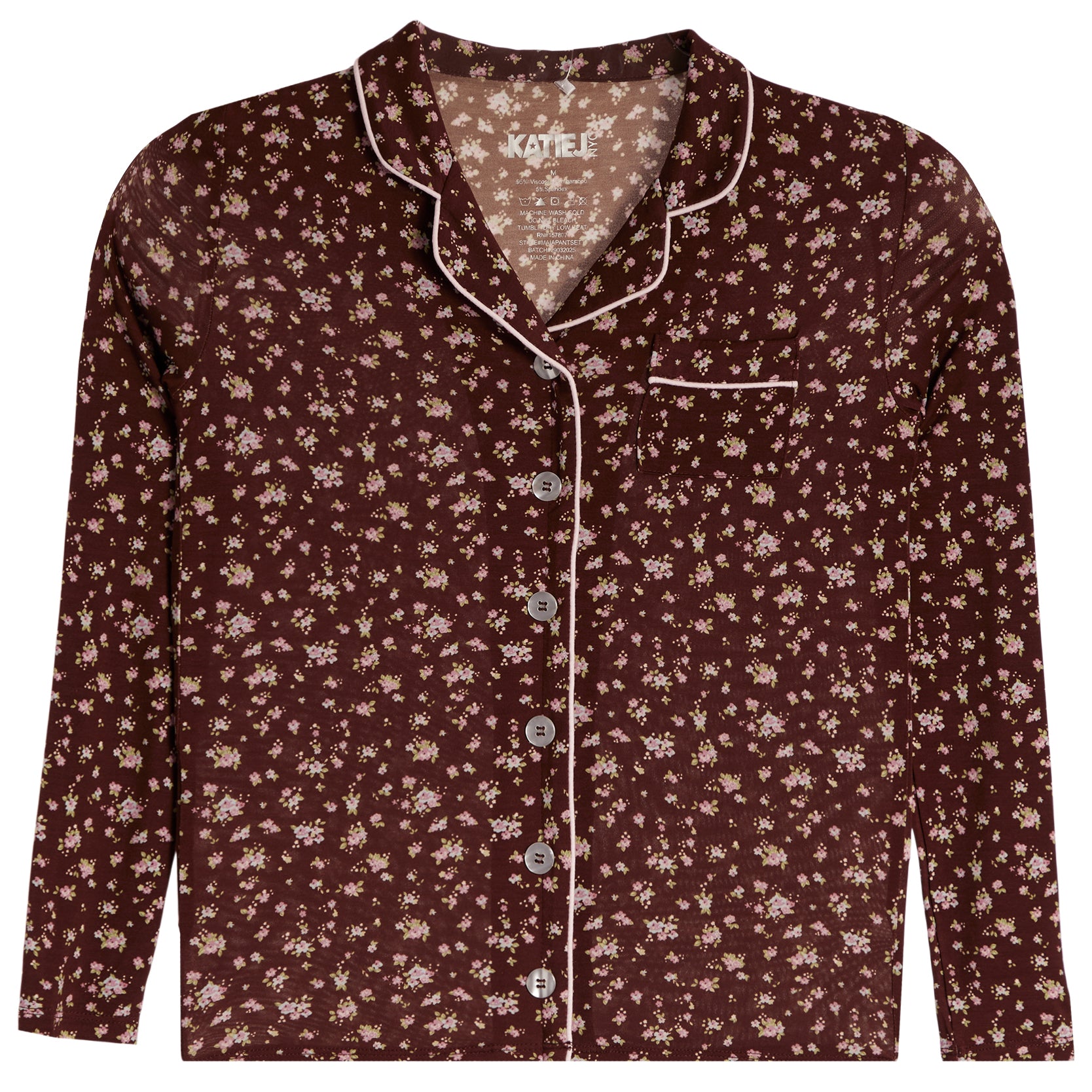 Chocolate Floral Pant Set - Denny's