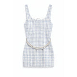 Miranda Blue Boucle Chain Dress