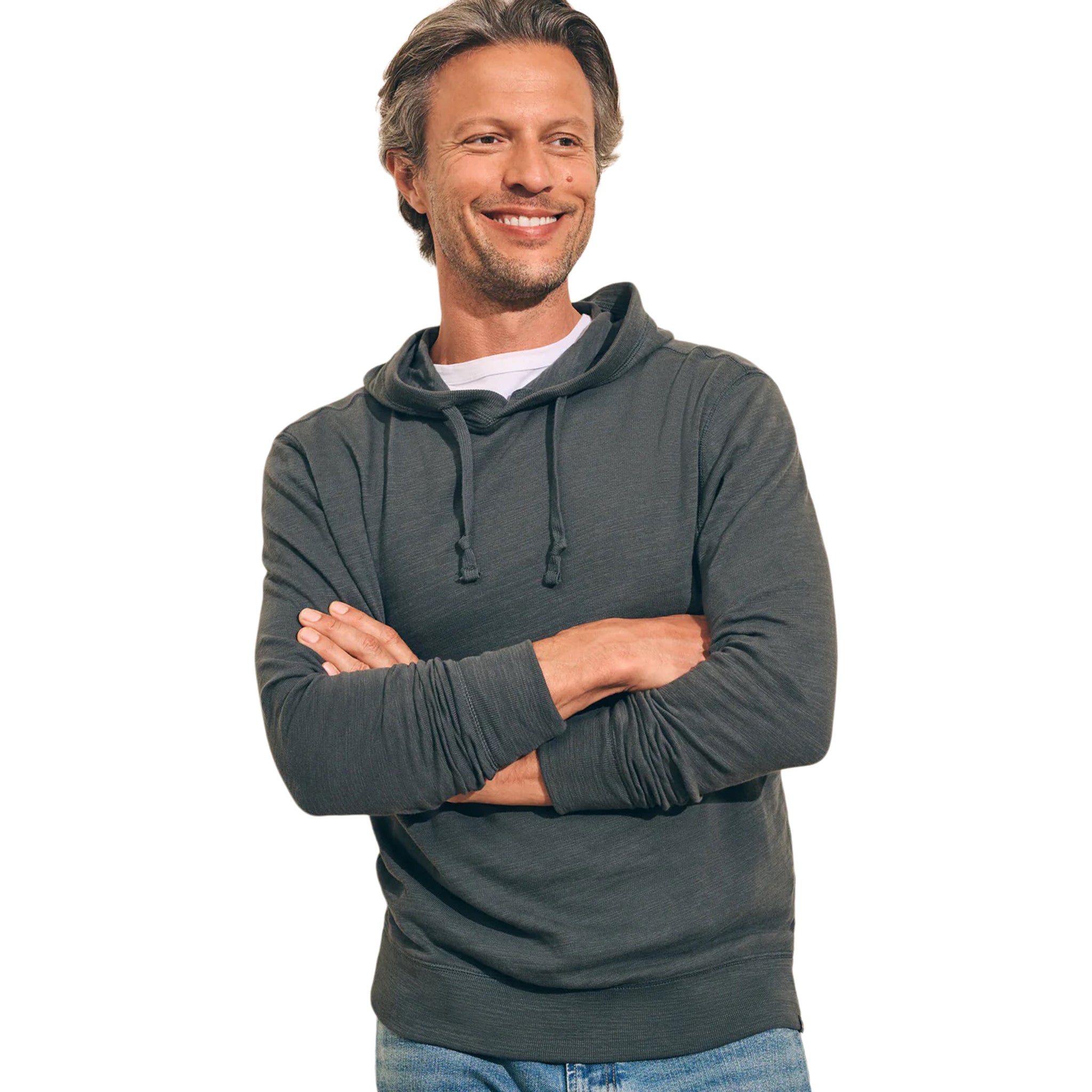 Graphite Sunwashed Heritage Slub Hoodie - Denny's