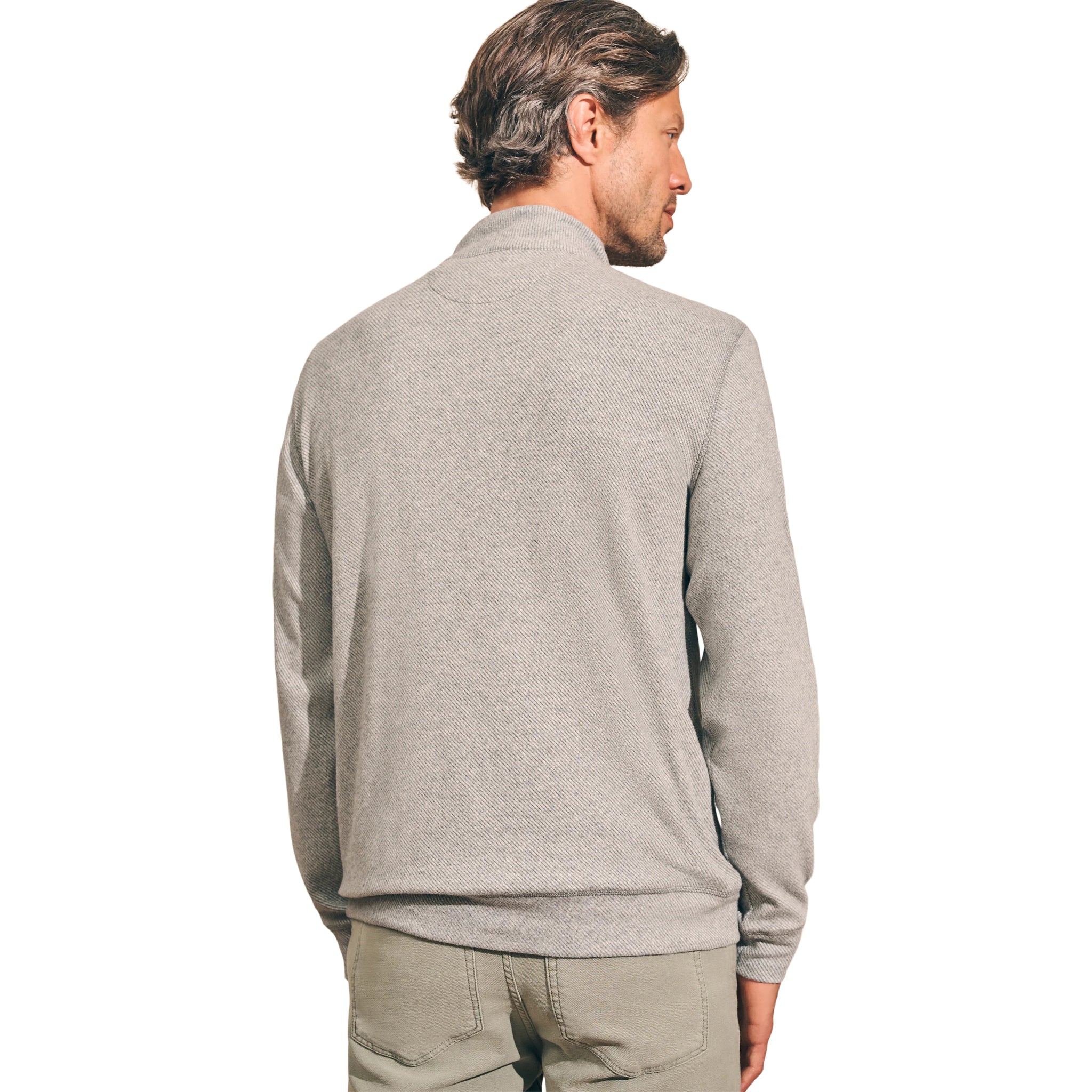 Light Grey Legend 1/4 Zip Sweater - Denny's