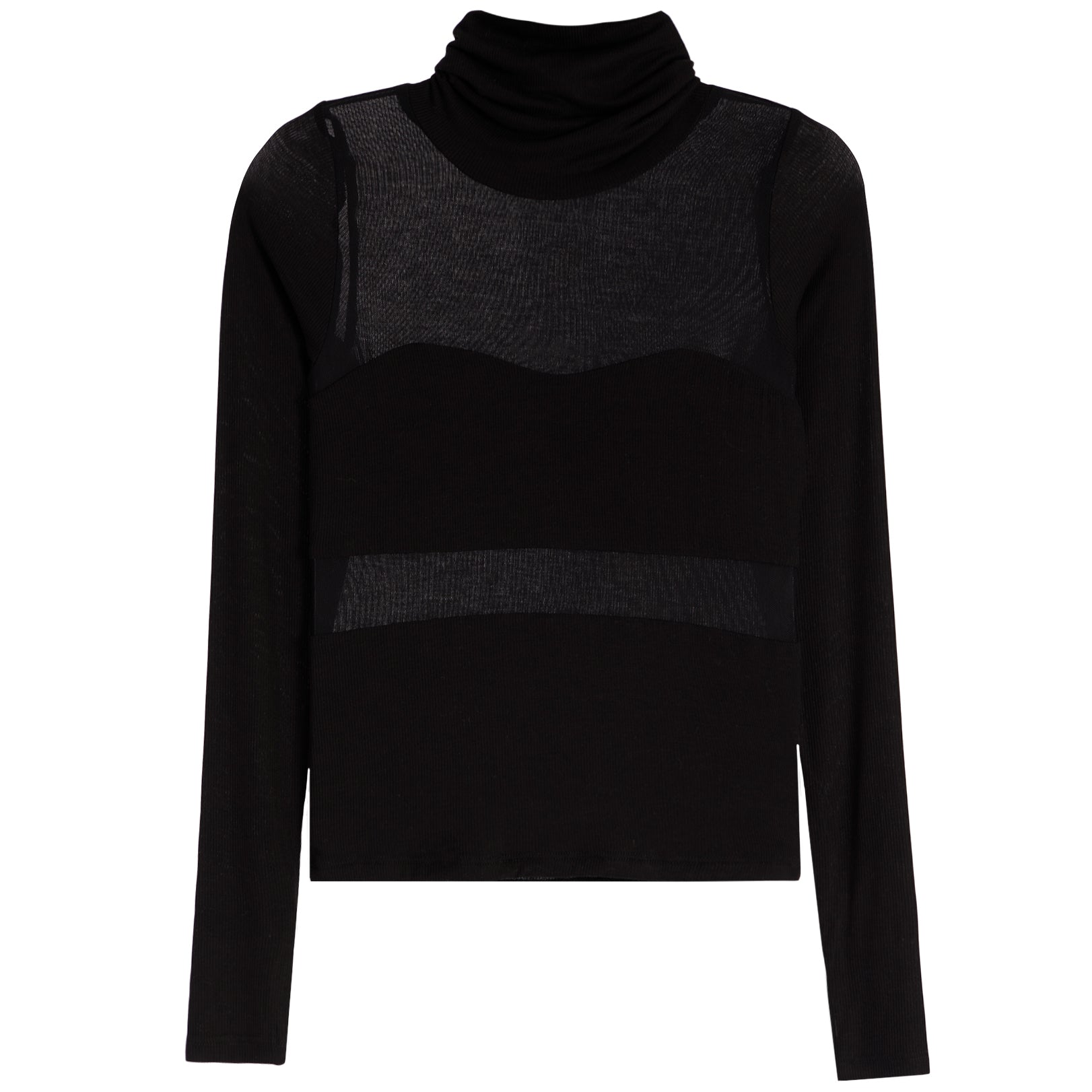 Rem Long Sleeve Turtleneck With Mesh - Denny's