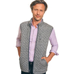 Epic Quilted Fleece Vest In Carbon - Denny's