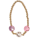 Multi Puffy Smile Beaded Bracelet - Denny's