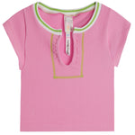 Two Tone Slit Neck Top - Denny's