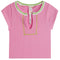 Two Tone Slit Neck Top - Denny's