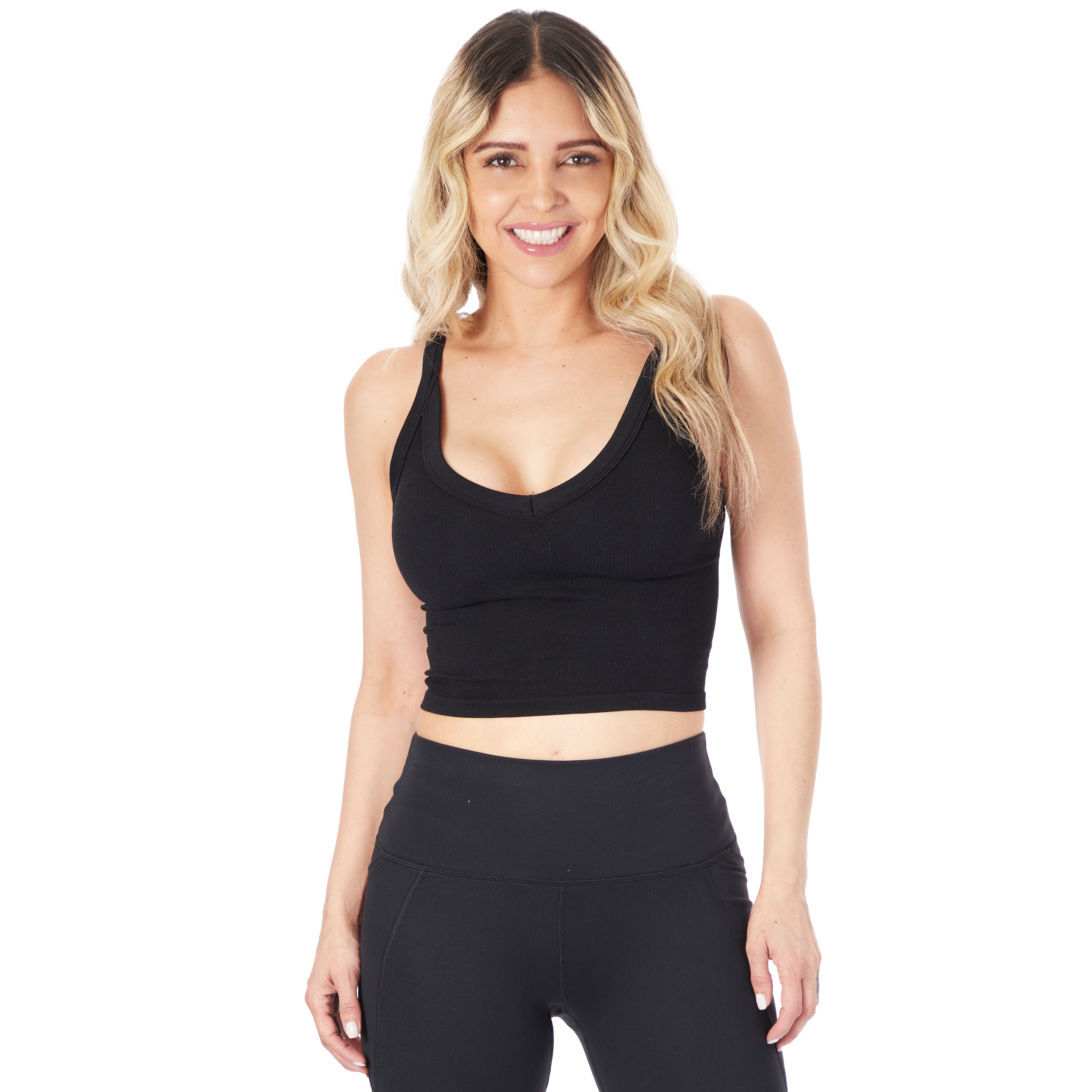 Ribbed V-Neck Tank - Denny's