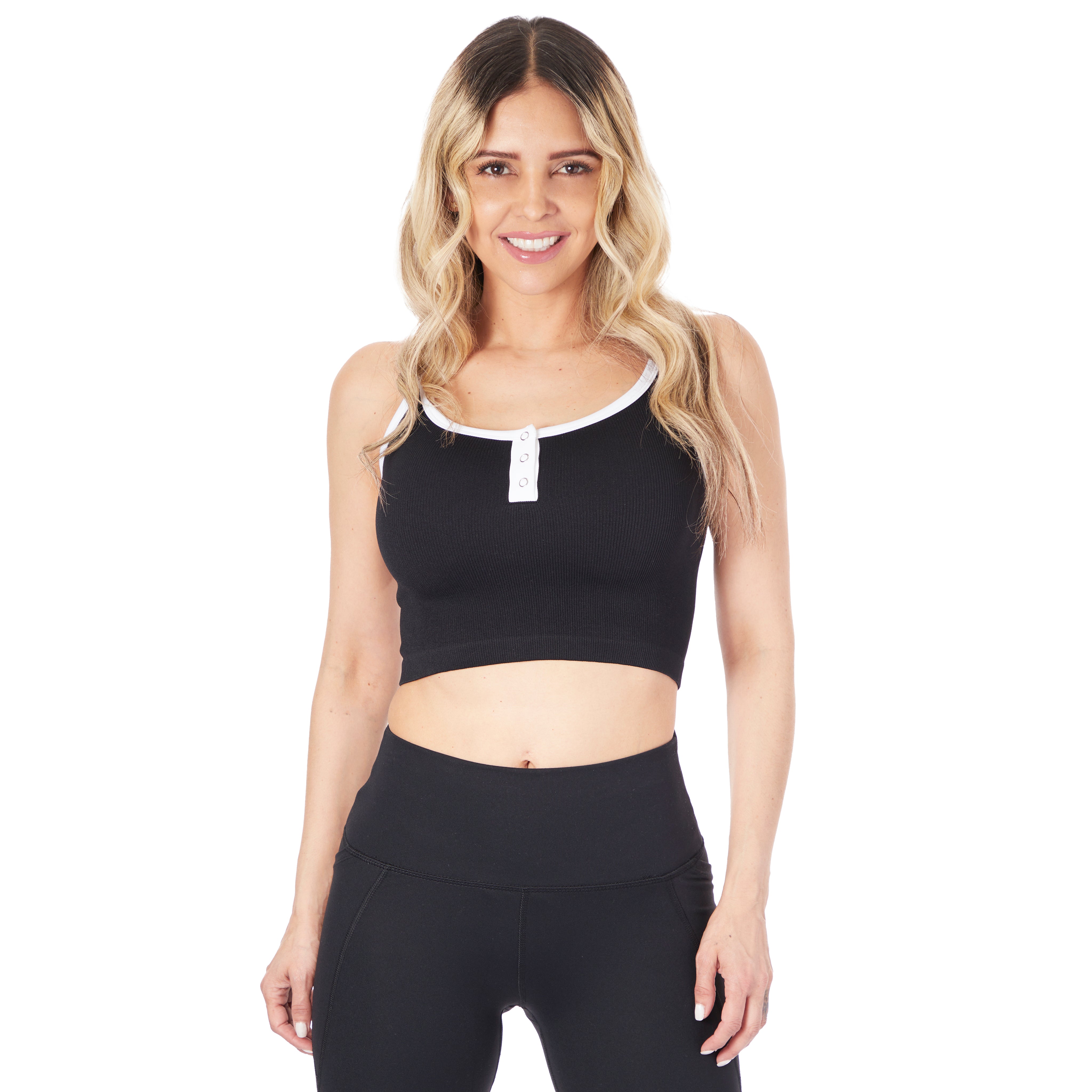 Snap Front Crop Tank - Denny's