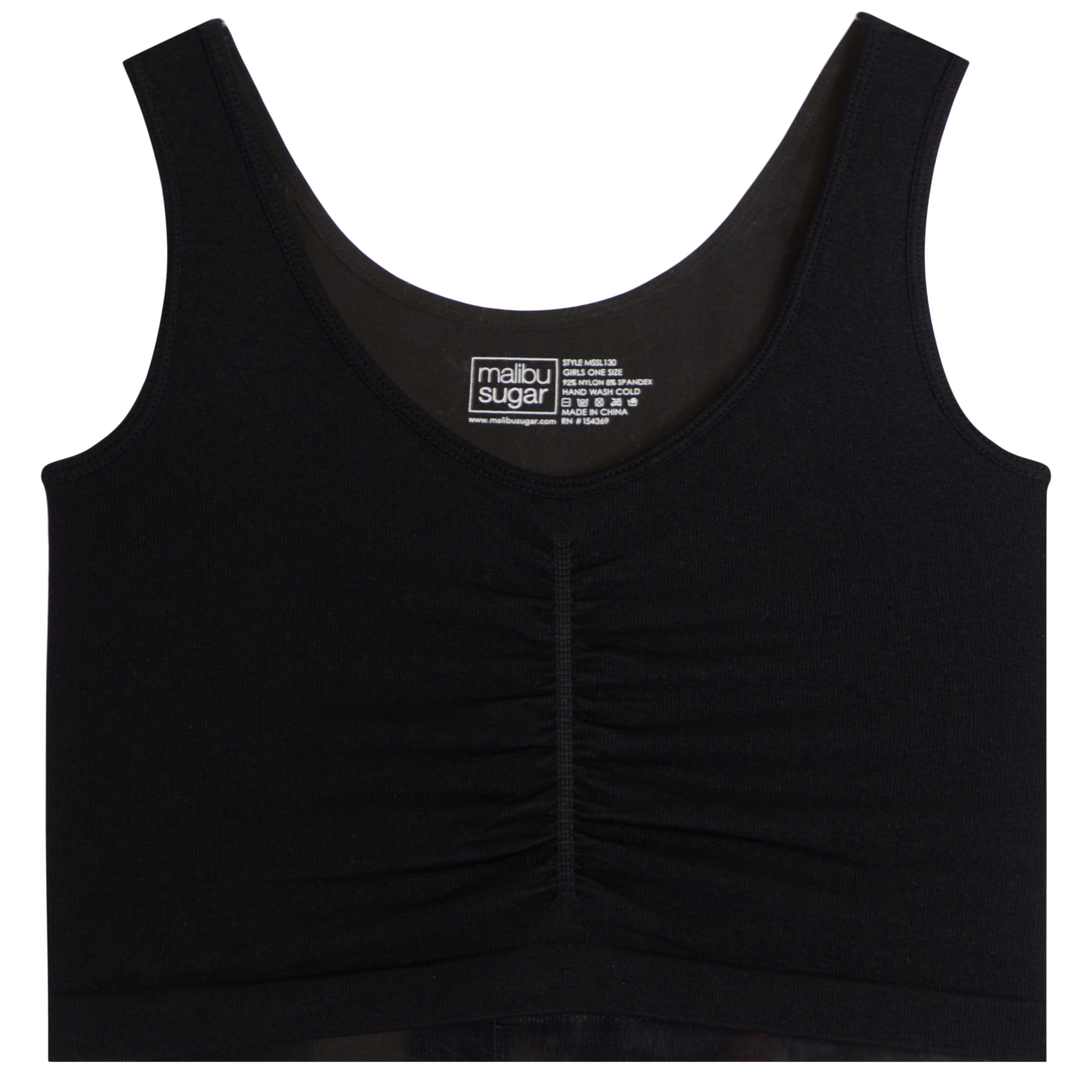 V-Neck Tank with Rouching Front - Denny's