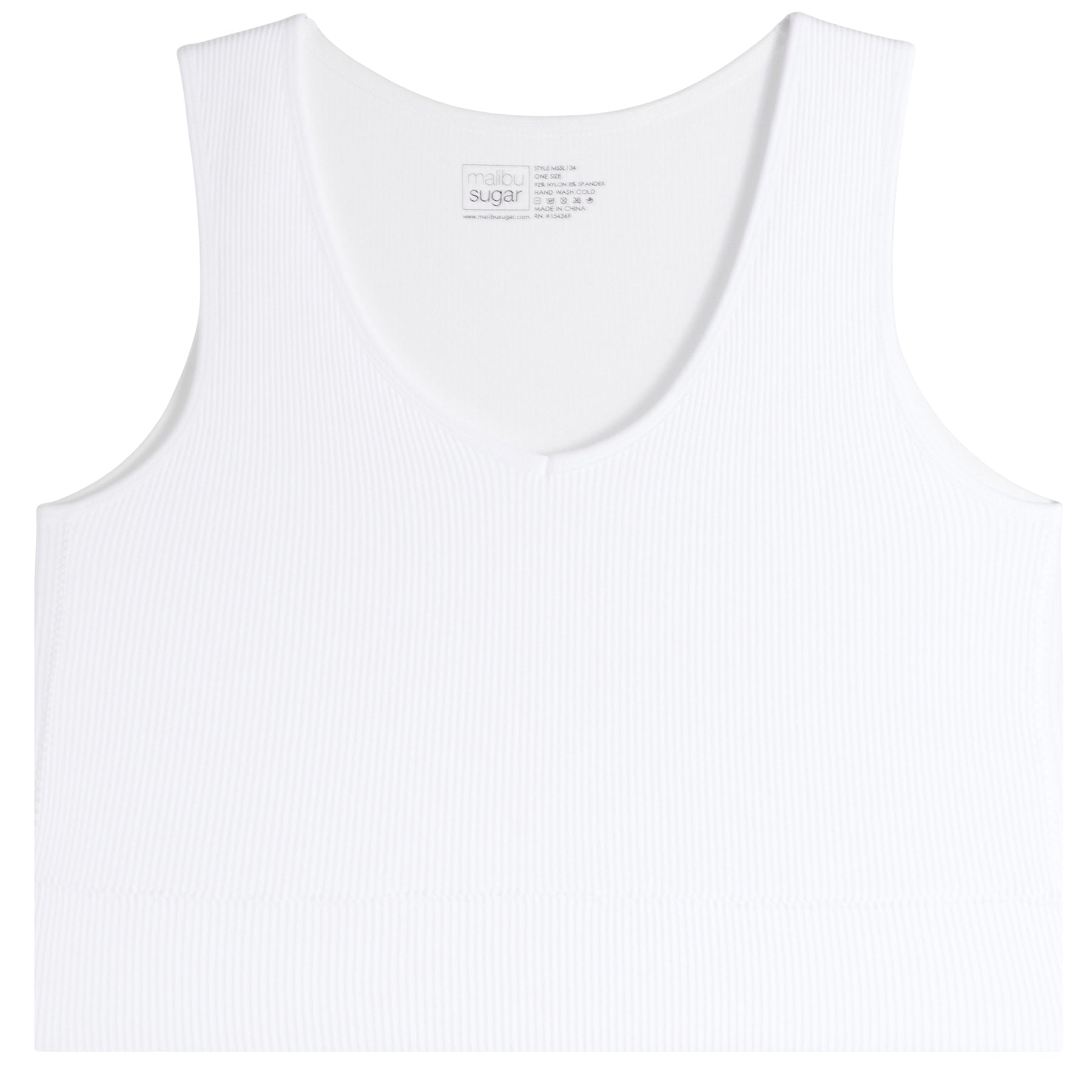Sleeveless Banded Bottom V-Neck - Denny's