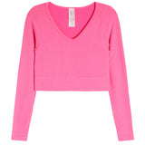 Long Sleeve V-Neck Top - Denny's