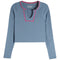 Contrast Stitching Long Sleeve Shirt - Denny's