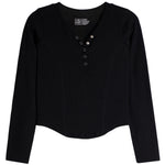 Snap Front Ribbed Long Sleeve Shirt - Denny's