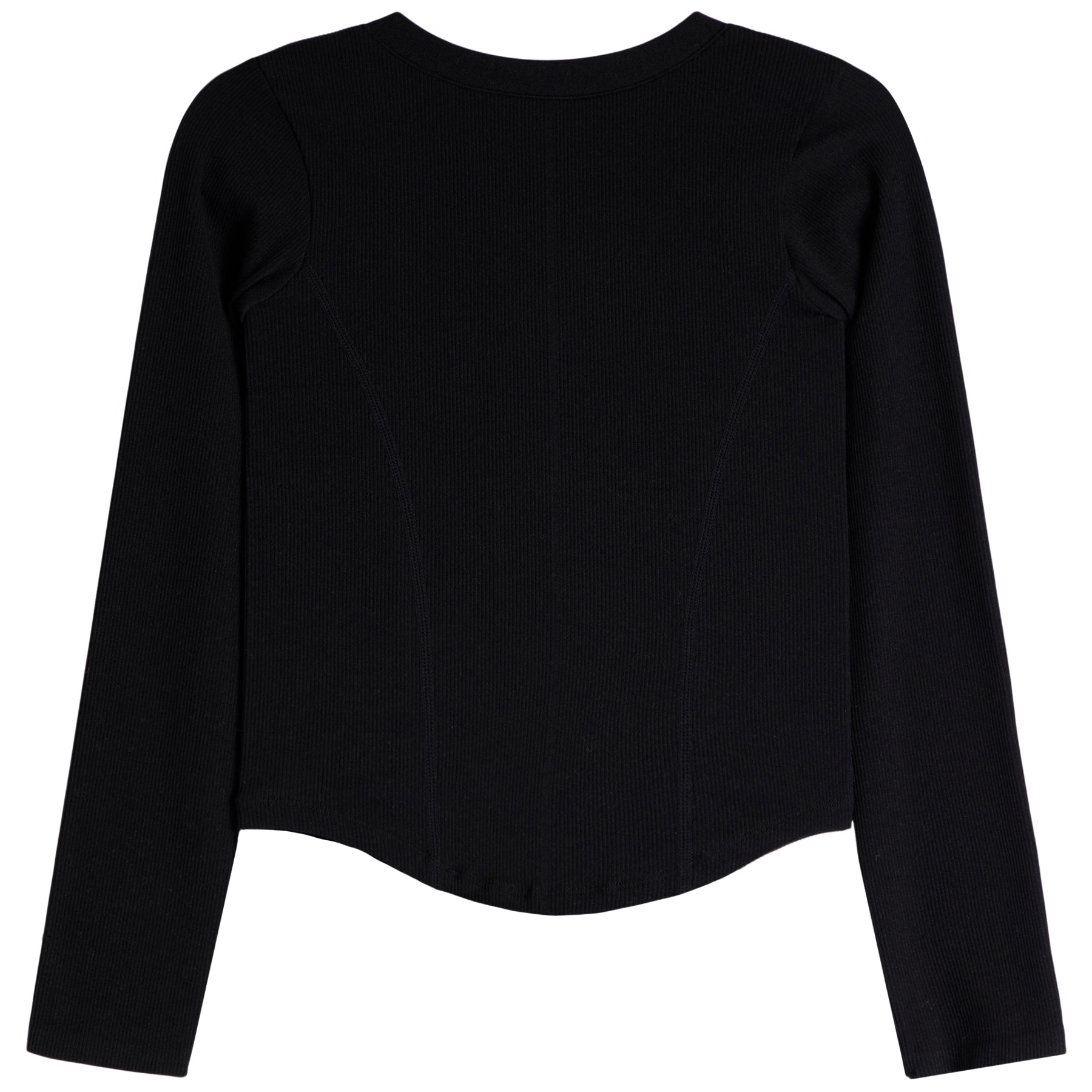 Snap Front Ribbed Long Sleeve Shirt - Denny's