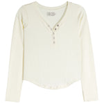 Snap Front Ribbed Long Sleeve Shirt - Denny's