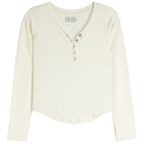 Snap Front Ribbed Long Sleeve Shirt - Denny's