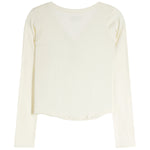 Snap Front Ribbed Long Sleeve Shirt - Denny's