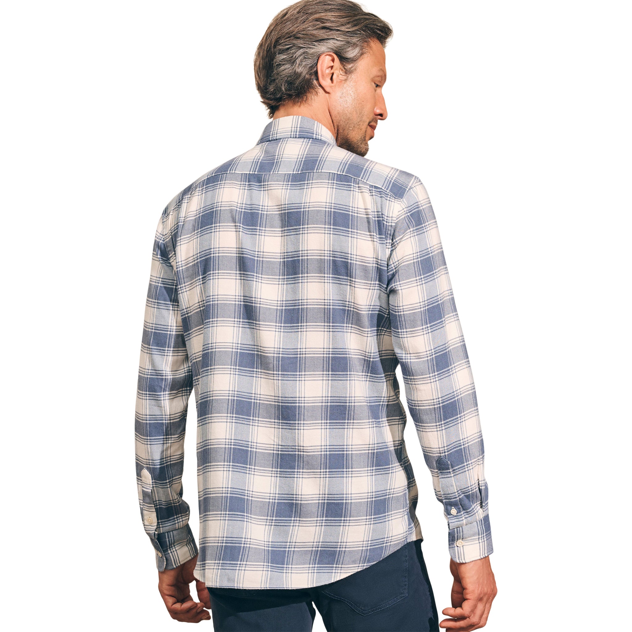 Navy & Cream Shadow All Time Plaid - Denny's
