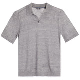Short Sleeve Linen Sweater Polo