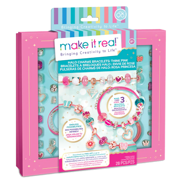 Think Pink Halo Charms Bracelets - Denny's