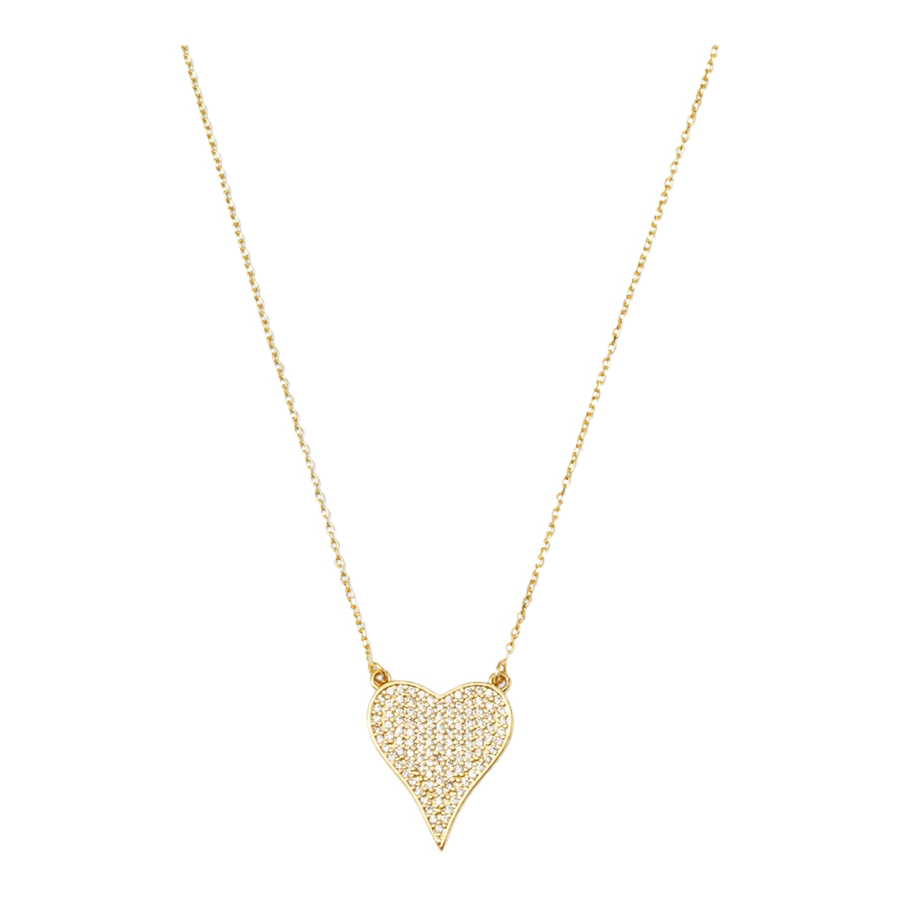 Pave Heart Necklace - Denny's