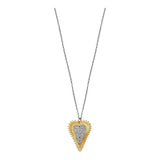 Two-Tone Pave Heart Pendant - Denny's